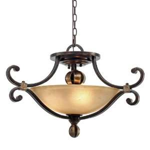  Golden Lighting 3966 SF FB Portland Convertible Semi Flush 