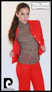 VALENTINO GARAVANI Women Red PANT/JACKET $4K Suit Sz S  