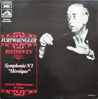   FURTWANGLER, BEETHOVEN SYMPHONY N° 3 FRENCH LP LA VOIX DE SON MAITRE