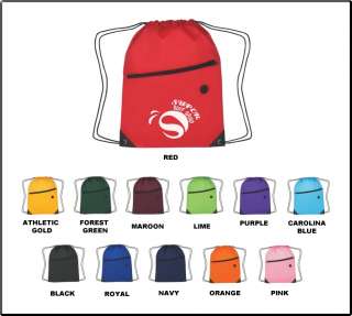 500 DRAWSTRING BACKPACKS With Front Zippered Pocket   MORE PRODUCTS IN 