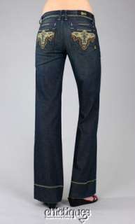 ANTIK Denim Jeans Sunset Stitch Signature Pocket Wide Leg WGE21475 Sz 