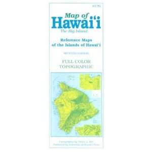 Full Color Topographic Map of Hawaii The Big Island  Reference Maps 