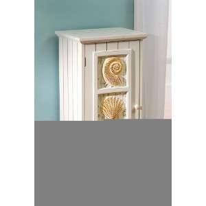  Evergreen 8SD15021 Shell Theme Decorative Storage Cabinet 