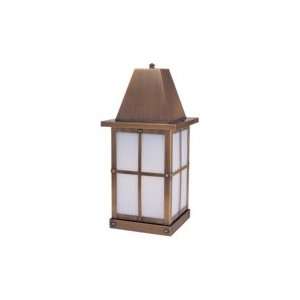   Light Outdoor Pier Lamp in Slate with Amber Mica glass: Home & Kitchen