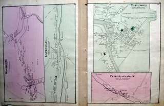 An ORIGINAL map from F.W. Beers Atlas of Ulster County, N.Y 