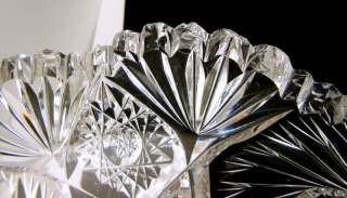 American Brilliant Cut Glass Crystal Covered Butter  