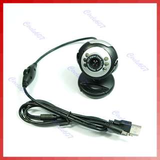 USB 30.0M 6 LED PC Laptop Video Web Cam Webcam + Mic  
