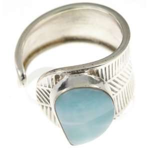    925 Sterling Silver LARIMAR Ring, Size 7.75, 6.47g: Jewelry
