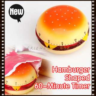 60 Minute Hamburger Kitchen Cooking Ring Alarm Timer Mechanical Timer 