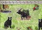 QT~ MOOSE BEAR WOLF LOON ~ 100% Cotton Quilt Fabric BTY