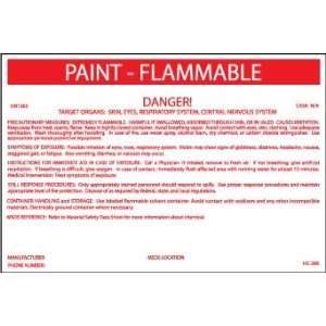  LABELS PAINT FLAMMABLE 3 1/4X5 P/S: Home Improvement