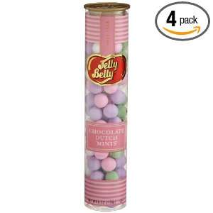 Jelly Belly Classics Chocolate Dutch Mints, 6 Ounce Tubes (Pack of 4 