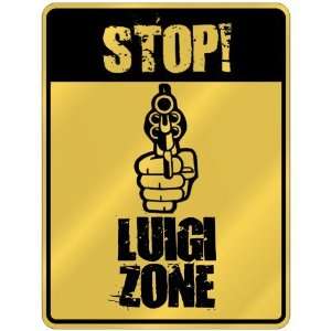  New  Stop ! Luigi Zone  Parking Sign Name: Home 