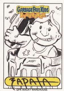   FLASHBACK 3 SKETCH CARD GARBAGE CAN DAN ZAPATA WACKY PACKAGES  