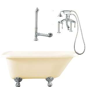   54 Roll Top Soaking Tub with Drain, Supply Line: Home Improvement