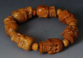 SKULL shape Bone Beads Bracelet Tibet Buddhism Shaman  
