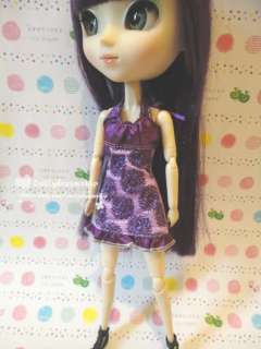 Pullip type#3 Doll wear Fashion Purple print halter dress 1pcs  