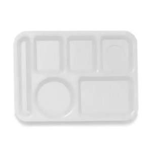  GET ABS White 6 Section Left Handed Tray   10 X 14 