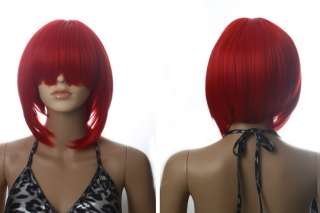 Cosplay Short Red Party Hair Wig W/ Bang Z11  