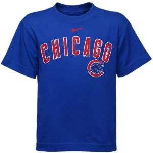  Nike Chicago Cubs Preschool Royal Blue Distressed MLB T 