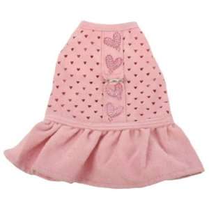   Harness Dress   Pink Hearts Design   XX   Small (XXS): Pet Supplies