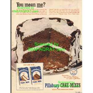   Cake Mixes: Color Print Ad: You mean me?: White and Chocolate fudge
