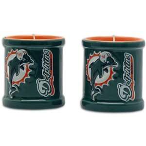  Dolphins Xpres NFL Votive Candle Two Piece Set Sports 