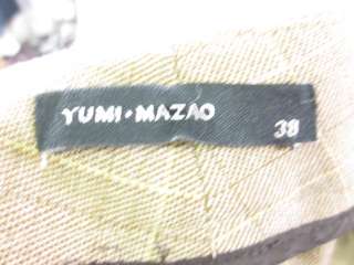 YUMI MAZAO Beige Plaid Pants Slacks Sz 38  