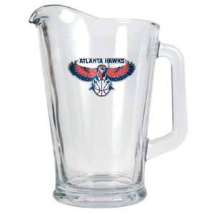  Atlanta Hawks Large Glass Beer Pitcher: Kitchen & Dining