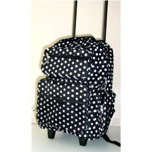  Black White dot travel wheel backpack: Everything Else