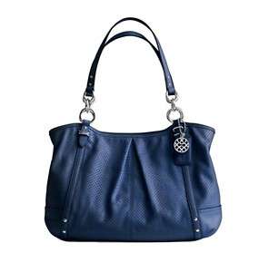 COACH Alexandra Perforated Cobalt Leather Bag 16227 NWT  