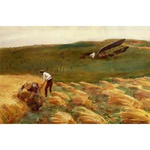  Oil Painting: Crashed Aeroplane: John Singer Sargent Hand 