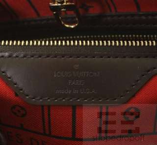Louis Vuitton Damier Ebene Canvas Neverfull GM Tote Bag  