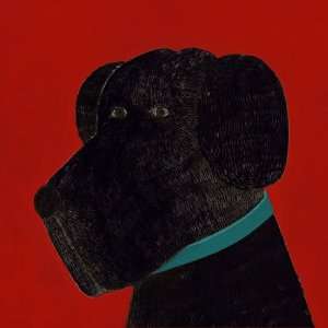  Barnaby Black Lab Canvas Reproduction 