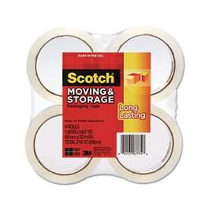   Tape, 1.88 x 54.6 yards, 3 Core, Clear, 4 Rolls/Pac