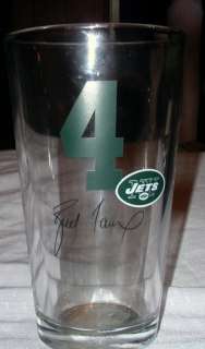 Brett Favre   New York Jets Glass   16 oz.  