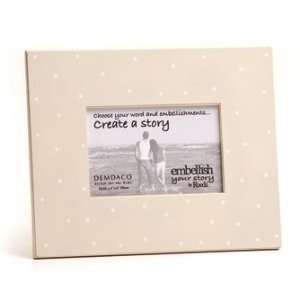  Cream with White Dots Magnetic Frame: Arts, Crafts 