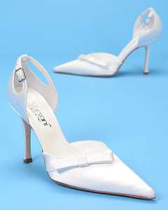 Versani 1640 Size 8.5 White Wedding Shoes  