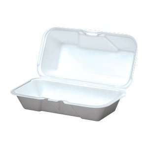 Genpak 21600 8 1/2 x 4 x 3 Medium Foam Hoagie / Sub Container 125 