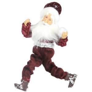   Christmas Holiday Flying Elf   Burgundy/Silver 7533: Home & Kitchen