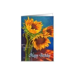  Grandma, Nonny Happy Birthday Sunflowers Greeting Card 
