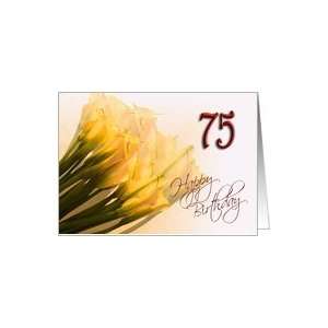  75th Happy Birthday   Calla Lilies Card: Toys & Games