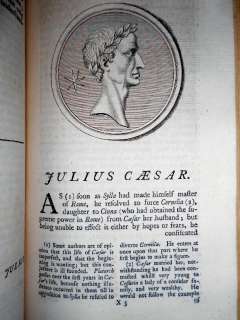 1758 PLUTARCHS LIVES 6VLS LTHR ILLUS JULIUS CAESAR ALEXANDER THE 