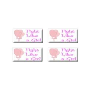  Breast Cancer Gloves Fight Like a Girl   3D Domed Set of 4 