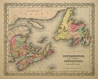 nice original colored map from J Coltons 1855 World Atlas of New 