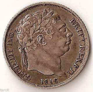 UK (Great Britain) 6 Pence 1816 George III QUALITY !  