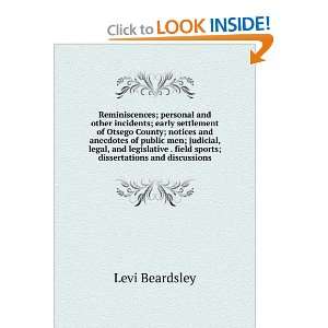   . field sports; dissertations and discussions Levi Beardsley Books