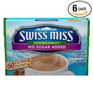 Swiss Miss Milk Chocolate Hot Cocoa No Sugar Added, 8 Count (Pack of 6 