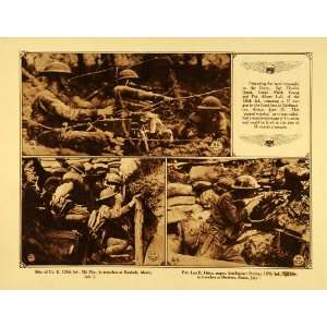  1920 Rotogravure WWI Trench Warfare Sniper Marksmen 