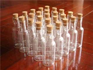 100 16ml Clear Small Glass Mini Bottle Vial wCorks 2.75  